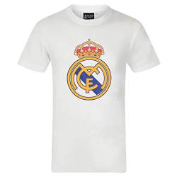 Real Madrid - Herren T-Shirt mit Vereinswappen - Offizielles Merchandise - Geschenk für Fußballfans - Weiß - XXL von Real Madrid