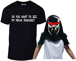 Reality Glitch Kinder T-Shirt Do You Want to See My Ninja Disguise Flip (Schwarz, 5-6 Jahre) von Reality Glitch