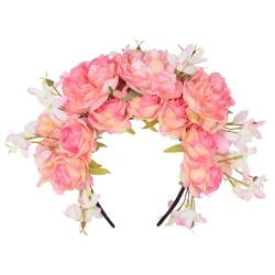 Buntes Blumen-Haarband für Fotografie, realistisches Blumen-Haarband für Mädchen, Trendmodell, Show, Hochzeit, Party, Schmuck von Rebellious