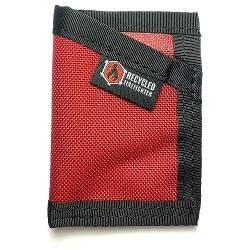 Recycelte Firefighter Sergeant Slim Wallet für Männer & Frauen - Minimalistische Fronttasche Geldbörse mit elastischer Geldklammer - Kartenhalter für 4-8 Karten - Travel Essentials, Rot/Schwarz, von RecycledFireFighter