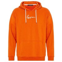 RedBridge Kapuzensweatshirt Herren Kapuzenpullover Orange M Bestickung von RedBridge