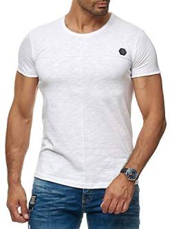 Casual T-Shirt Kurzarm Baumwolle Atmungsaktiv Weiß M von Redbridge