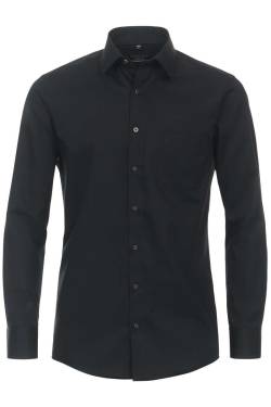 Redmond Regular Fit Hemd schwarz, Einfarbig von Redmond