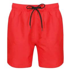 Reebok Herren Rot, Polyester, schnelltrocknend, für Erwachsene Badehose, L/XL von Reebok