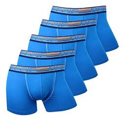Reedic Herren Boxershorts Modal 5er Pack, Größe Medium (M), Farbe je 5X blau von Reedic