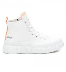 Refresh für Damen. 17079105-BLANCO Turnschuhe 170791 Weiß (35), Stoff, 3 bis 5 cm, Schnürsenkel, Reißverschluss, Lässig von Refresh