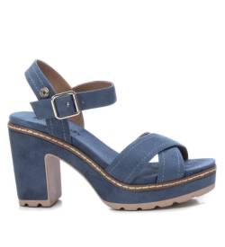 Refresh für Damen. 17156006-JEANS Sandalen 171560 blau -Absatzhöhe 8cm (40), 5 bis 8 cm, Schnalle, Lässig, Party von Refresh