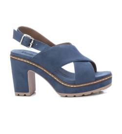 Refresh für Damen. 17156102-JEANS Sandalen 171561 blau -Höhe Absatz 8cm (40), 5 bis 8 cm, Schnalle, Lässig, Party von Refresh