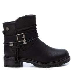 Refresh für Mädchen. 17111201-NEGRO Stiefelette 171112 schwarz (34), 3 bis 5 cm, Schnürsenkel, Lässig, Kunstleder, Kinderbekleidung von Refresh