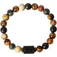 Refttenw Armband Sternzeichen Armband, 8mm Rund Naturstein-Armbänder Für Frauen Männer von Refttenw