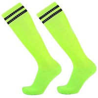 Refttenw Sportsocken 2 Paar Fußballsocken Atmungsaktiv Elastisch Stutzenstrumpf Gr 37-45 für Herren und Damen von Refttenw