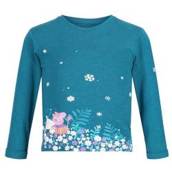 Regatta Unisex Kinder Peppa L/S Graphic T-Shirt, Gulf Stream, 5 Jahre von Regatta