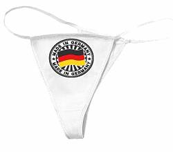 Reifen-Markt Damen String-Tanga Motiv-300091 Größe S Farbe Weiss Druck von Reifen-Markt