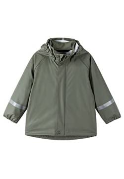 Reima Regenjacke Lampi für Kinder, wasserdichte Jacke mit verschweißten Nähten und Abnehmbarer Kapuze, Unisex Regenbekleidung für Mädchen und Jungen Greyish Green 86 von Reima