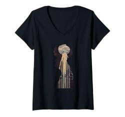 Damen Amida Wasserfall hinter Kiso Road - Katsushika Hokusai (1827) T-Shirt mit V-Ausschnitt von RelaxArtWorld