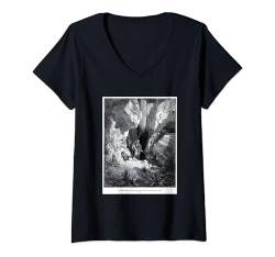 Damen Don Quijote von Gustave Dore T-Shirt mit V-Ausschnitt von RelaxArtWorld