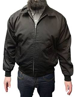 Relco Harrington Jacke Retro/Mod/Scooter Free Post XS-3XL, Schwarz, XL von Relco