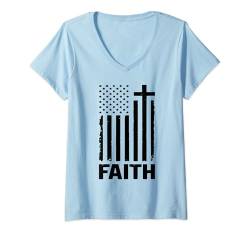 Damen Glaube T-Shirt mit V-Ausschnitt von Religion