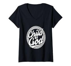 Damen Kind Gottes T-Shirt mit V-Ausschnitt von Religion