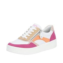 Remonte Damen D0J01 Sneaker, Magenta/Weiss/Rose/Tan/Salmon/Weiss / 84, 38 EU von Remonte