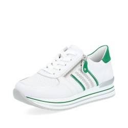 Remonte Damen Low-Top Sneaker D1318, Frauen Halbschuhe,lose Einlage,straßenschuhe,Strassenschuhe,Freizeitschuhe,Turnschuhe,Weiss Kombi (82),37 EU von Remonte