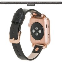 Renna Leather Uhrenarmband Fitbit Luxe Leder Smart Uhrenarmband Perlen von Renna Leather