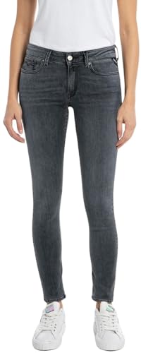 Replay Damen Jeans New Luz Skinny-Fit mit Power Stretch, Dark Grey 097 (Grau), 25W / 30L von Replay