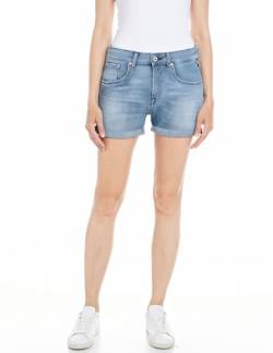 Replay Damen Jeans Shorts mit Power Stretch, Blau (Light Blue 010), 28W von Replay