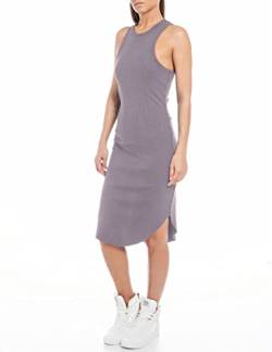 Replay Damen Kleid Kurzarm Knielang, Dusty Lavander 162 (Violett), M von Replay