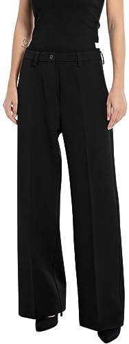 Replay Damen Stoffhose mit Stretch, Black 098 (Schwarz), 32W von Replay