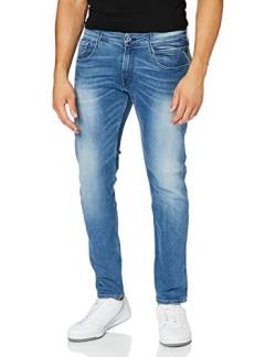 Replay Herren Jeans Anbass Slim-Fit mit Comfort Stretch, Medium Blue 009 (Blau), 34W / 30L von Replay