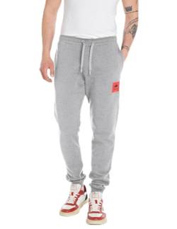 Replay Herren Jogginghose aus Baumwolle, Light Grey Melange M08 (Grau), XXL von Replay