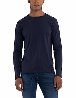 Replay Herren Langarmshirt aus Baumwolle, Midnight Blue 576 (Blau), XS von Replay