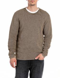 Replay Herren Pullover aus Baumwolle, Light Mud 569 (Braun), XS von Replay