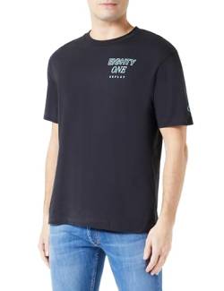 Replay Herren T-Shirt Kurzarm aus Baumwolle, Black 098 (Schwarz), XXL von Replay