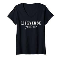 Damen Lebensvers Psalm 91:9 Christian Bible Study Love Jesus T-Shirt mit V-Ausschnitt von Represent Your Life Verse Of Christian Bible Lover