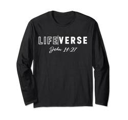 Lebensvers Johannes 14:27 Christian Bible Study Love Jesus Langarmshirt von Represent Your Life Verse Of Christian Bible Lover