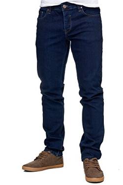 Reslad Jeans-Herren Slim Fit Basic Style Stretch-Denim Jeans-Hose RS-2063 Dunkelblau W31 / L34 von Reslad