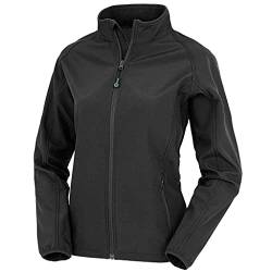 Result Genuine Recycled Damen/Damen bedruckbare Softshell-Jacke, Schwarz, S von Result Genuine Recycled