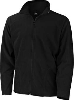 Result Herren leichte Mikro-Fleece-Jacke Stretch-Passform Herrenmantel, schwarz von Result