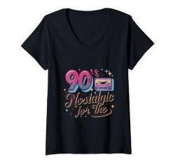 Damen 90's Nostalgia, 1990 Generation, love 90's, 1990s Flashback T-Shirt mit V-Ausschnitt von Retro 90's, 90's Generation, 90's Nostalgia