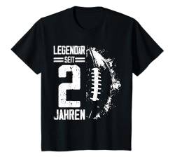 Kinder 2. Geburtstag American Football Spieler 2 Jahre Junge Kinder T-Shirt von Retro American Football Junge Männer Geburtstag