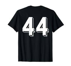 Nummer 44 Rückseite – Retro 80er 90er Jahre Team Trikot nummeriert T-Shirt von Retro Back Numbers Soccer Birthday Apparel Gifts