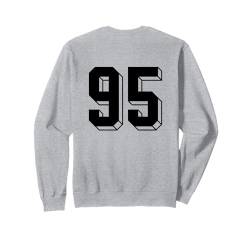 Nummer 95 Rückseite – Retro 80er 90er Jahre Team Trikot nummeriert Sweatshirt von Retro Back Numbers Soccer Birthday Apparel Gifts