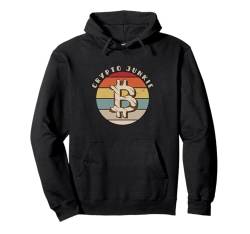 Crypto Junkie — Ein alter Bitcoin-Kryptogläubiger Pullover Hoodie von Retro Bitcoin Apparel Gifts