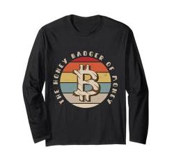 Der Honigdachs des Geldes — Lustiger Bitcoin-Krypto-Gläubiger Langarmshirt von Retro Bitcoin Apparel Gifts