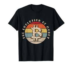 Die Entwicklung des Geldes - Vintage Bitcoin Crypto Believer T-Shirt von Retro Bitcoin Apparel Gifts