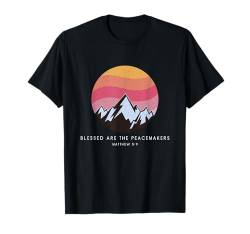 Blessed Are The Peacemakers Matthäus 5:9 - Christian Bible T-Shirt von Retro Christian Apparel Gifts