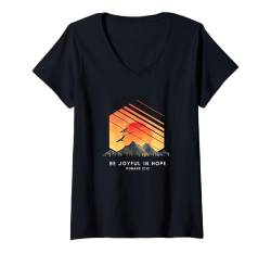 Damen Be Joyful in Hope Romans 12:12 - Religiöser Bibelvers T-Shirt mit V-Ausschnitt von Retro Christian Apparel Gifts