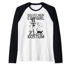 Damen Kinder Herren Retro Das Ist Mein Cowboy Kostum Western Raglan von Retro Das Ist Mein Cowboy Kostum